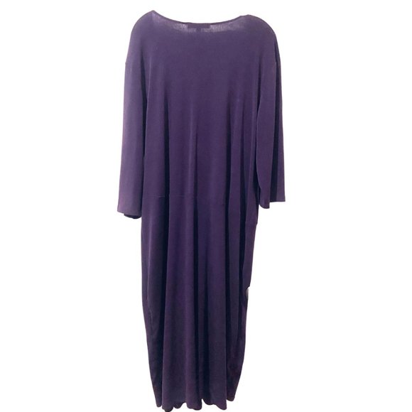Sharagano wrap knit purple dress sz 14 - Picture 4 of 6